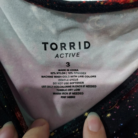 Torrid Cosmos Performance Jersey Off-Shoulder Short Sleeve Active Tee Size 3 - Picture 8 of 12
